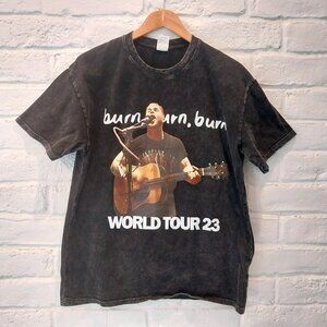 Zach Bryan T Shirt Size XL Burn, Burn, Burn 2023 World Tour 23 Black Tee Country